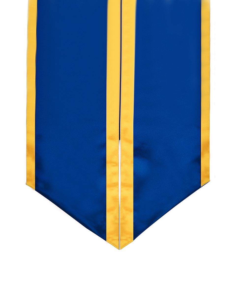 Graduation Stole Angled End With Trim - 11 Colors Available - Graduation Cap&Gown