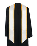 Graduation Stole Angled End With Trim - 11 Colors Available - Graduation Cap&Gown
