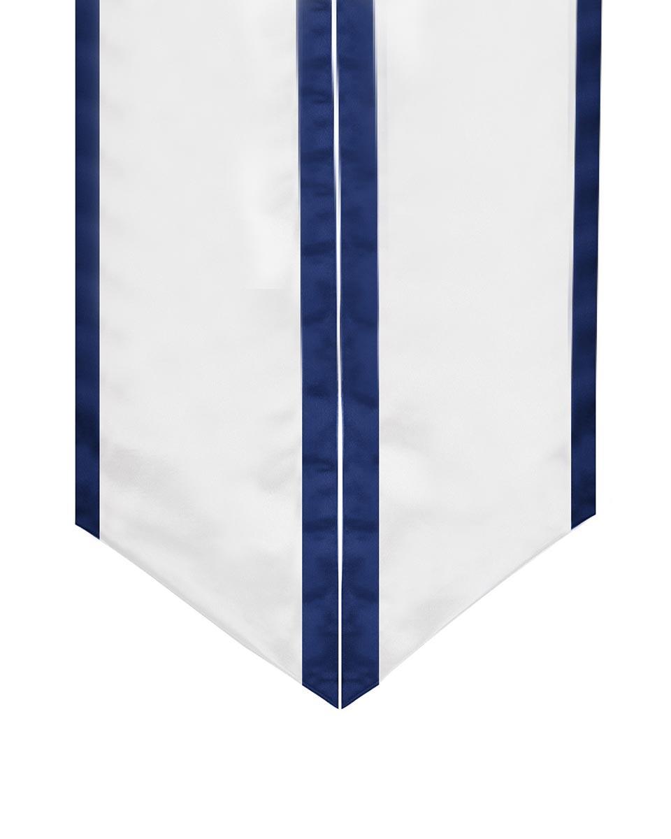Graduation Stole Angled End With Trim - 11 Colors Available - Graduation Cap&Gown