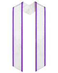 Graduation Stole Angled End With Trim - 11 Colors Available - Graduation Cap&Gown