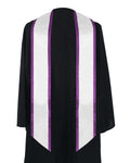Graduation Stole Angled End With Trim - 11 Colors Available - Graduation Cap&Gown