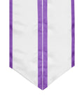 Graduation Stole Angled End With Trim - 11 Colors Available - Graduation Cap&Gown