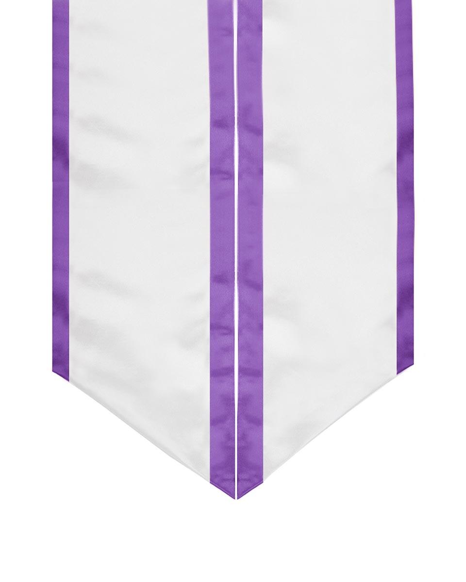 Graduation Stole Angled End With Trim - 11 Colors Available - Graduation Cap&Gown