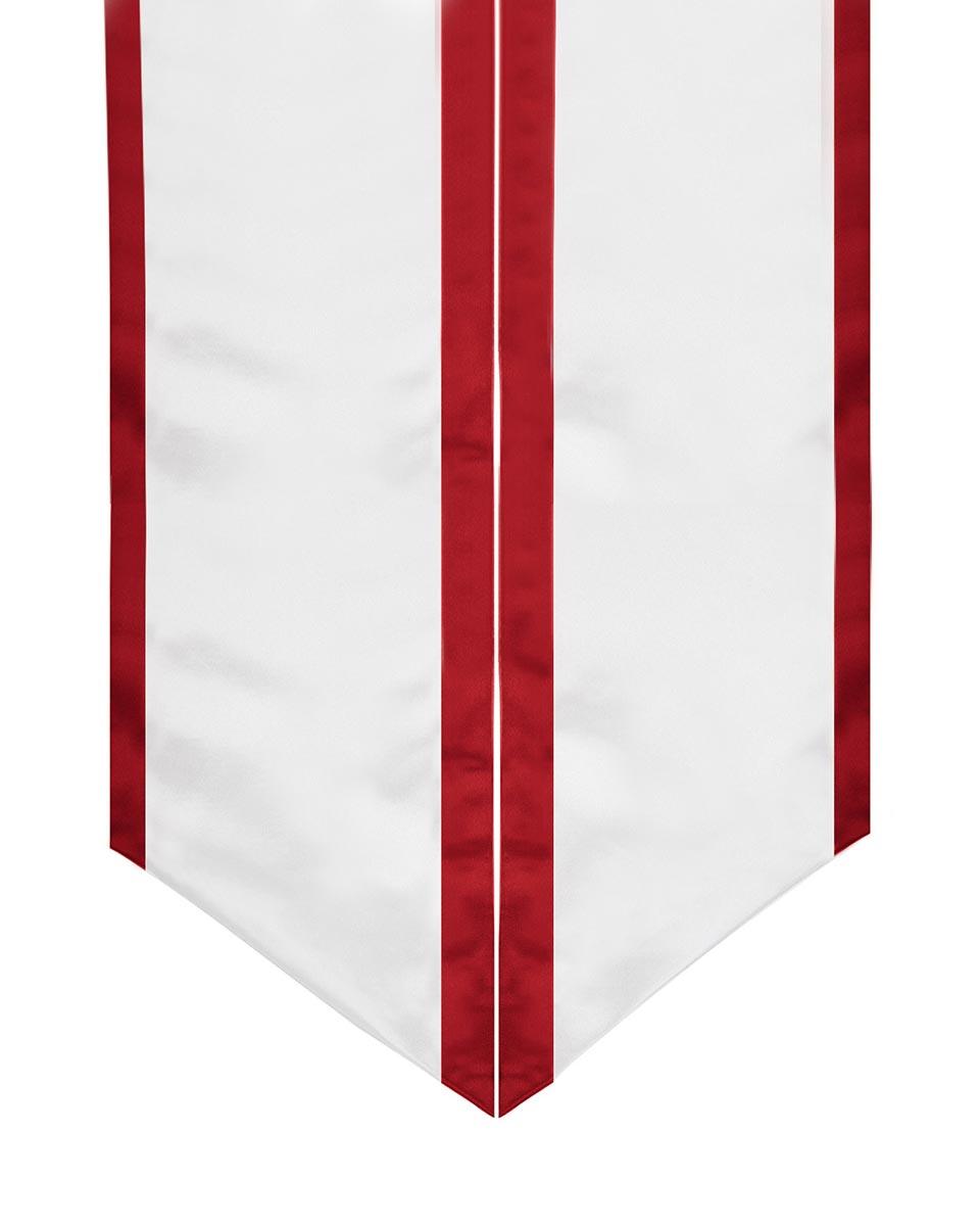 Graduation Stole Angled End With Trim - 11 Colors Available - Graduation Cap&Gown