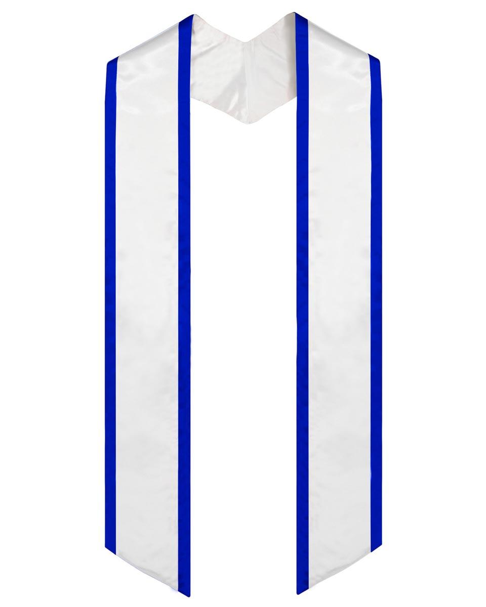 Graduation Stole Angled End With Trim - 11 Colors Available - Graduation Cap&Gown