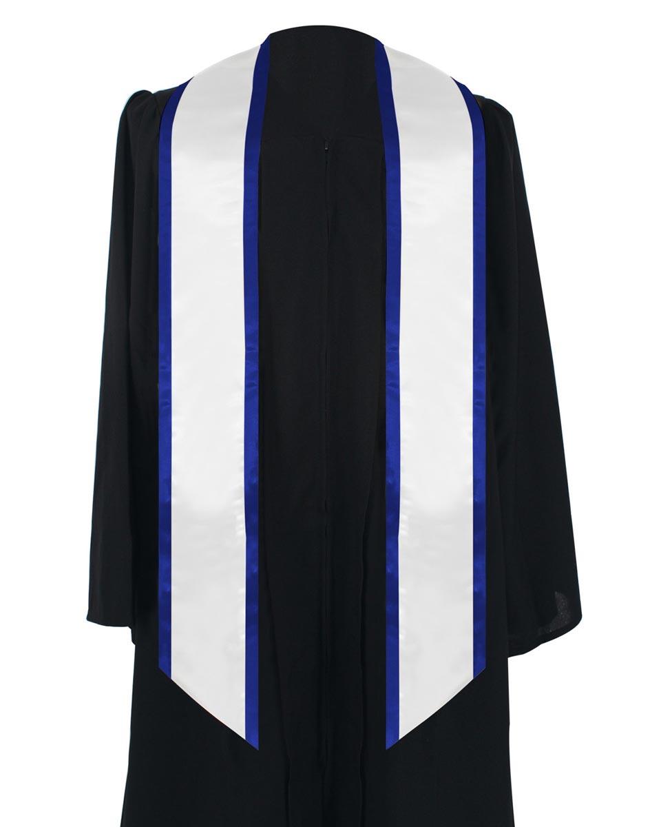Graduation Stole Angled End With Trim - 11 Colors Available - Graduation Cap&Gown