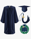 100% Recycled Material High School Graduation Cap and Gown with Pockets - 3 Colors Available - Graduation Cap&Gown