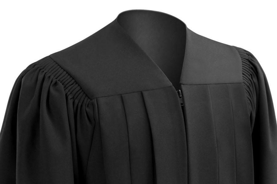 Deluxe Black Bachelors Academic Gown - Graduation Cap&Gown