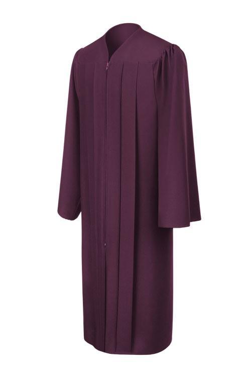 Matte Maroon High School Gown - Graduation Cap&Gown