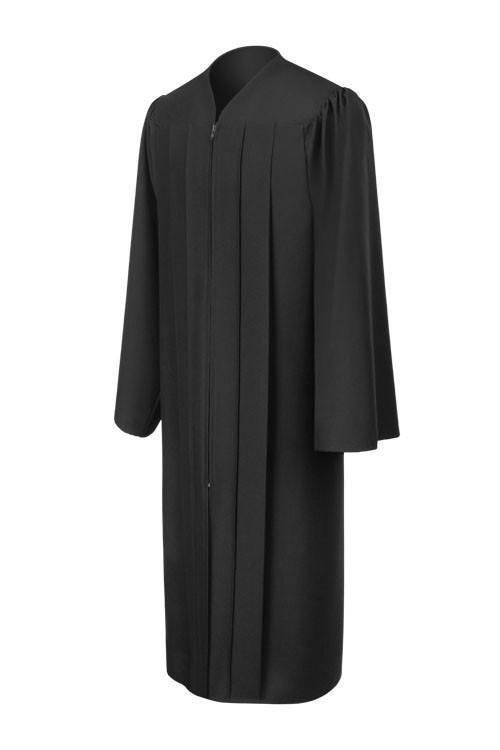Matte Black High School Gown - Graduation Cap&Gown