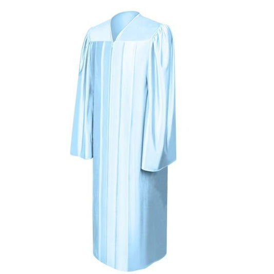 Shiny Light Blue Elementary Gown - Graduation Cap&Gown