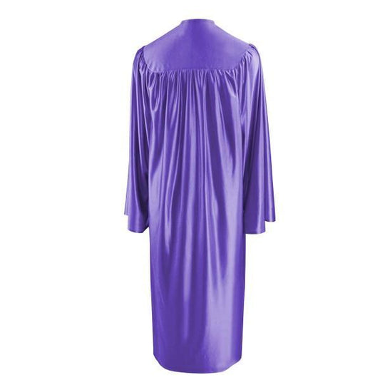 Shiny Purple High School Gown - Graduation Cap&Gown