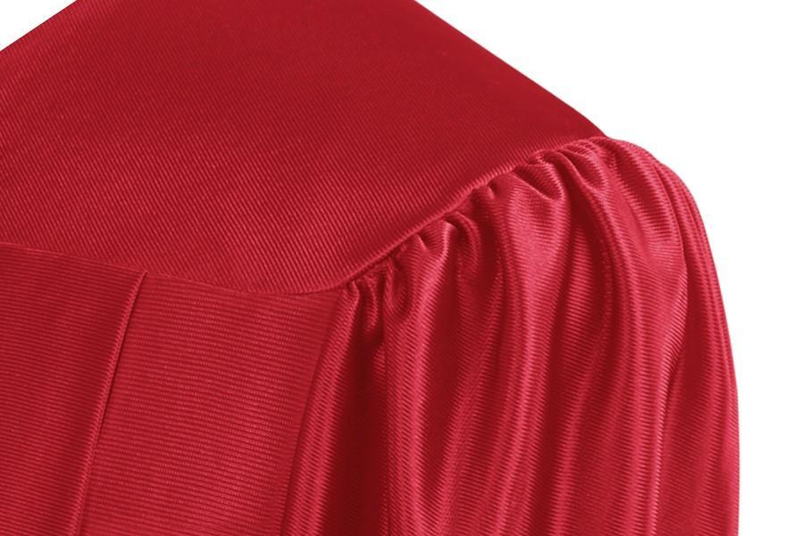 Shiny Red Bachelors Gown - Graduation Cap&Gown