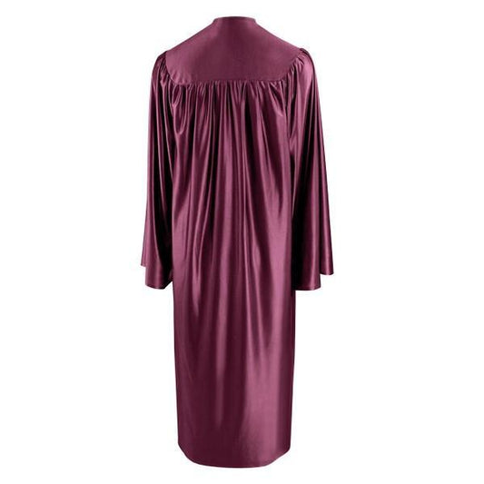 Shiny Maroon Elementary Gown - Graduation Cap&Gown