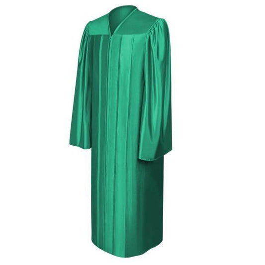 Shiny Emerald Green Elementary Gown - Graduation Cap&Gown