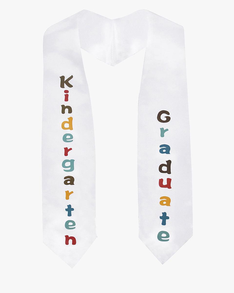 Kindergarten/Preschool Printed Graduation Stole - Graduation Cap&Gown