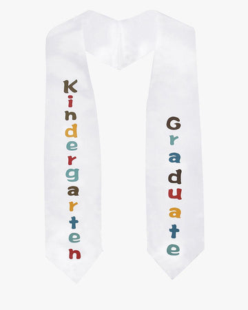 Kindergarten/Preschool Printed Graduation Stole - Graduation Cap&Gown