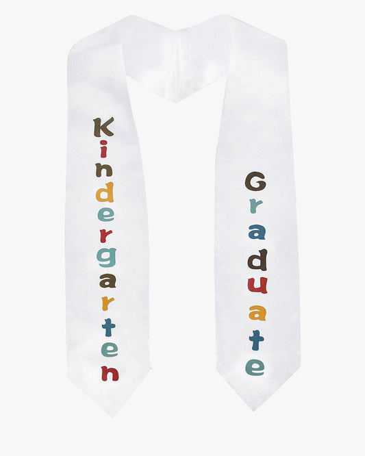 Kindergarten/Preschool Printed Graduation Stole - Graduation Cap&Gown
