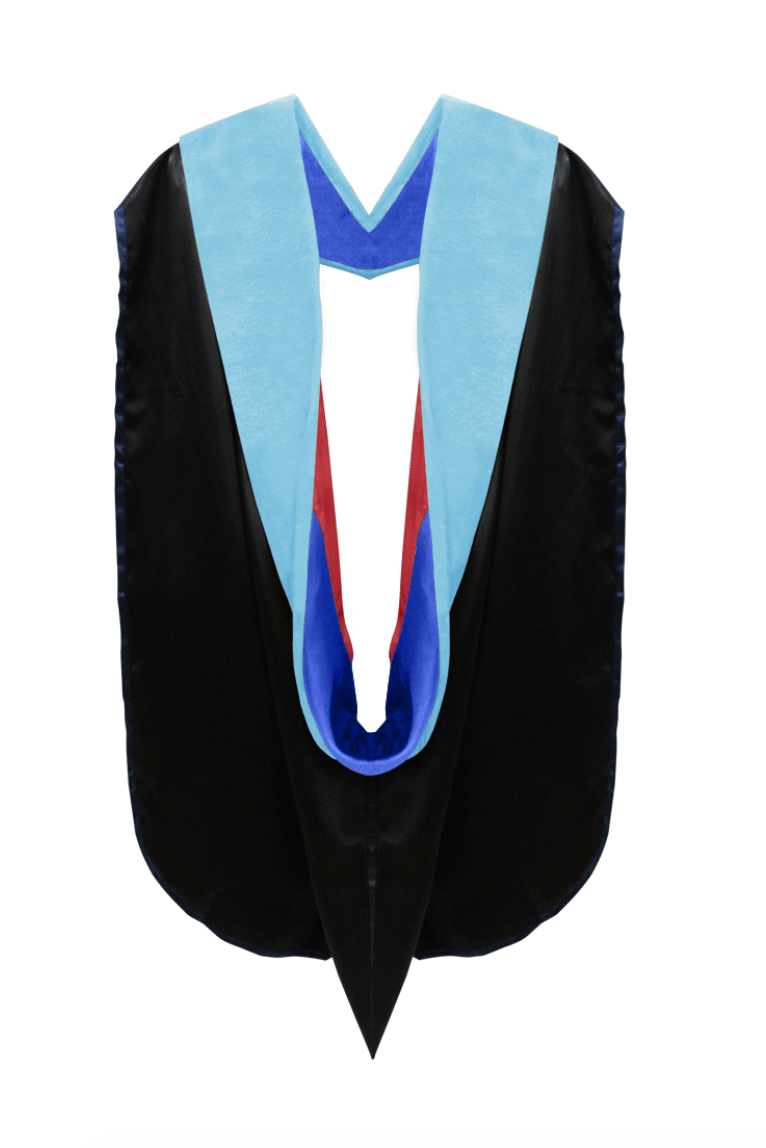Doctor of Education Hood - Royal Blue & Red - Graduation Cap&Gown