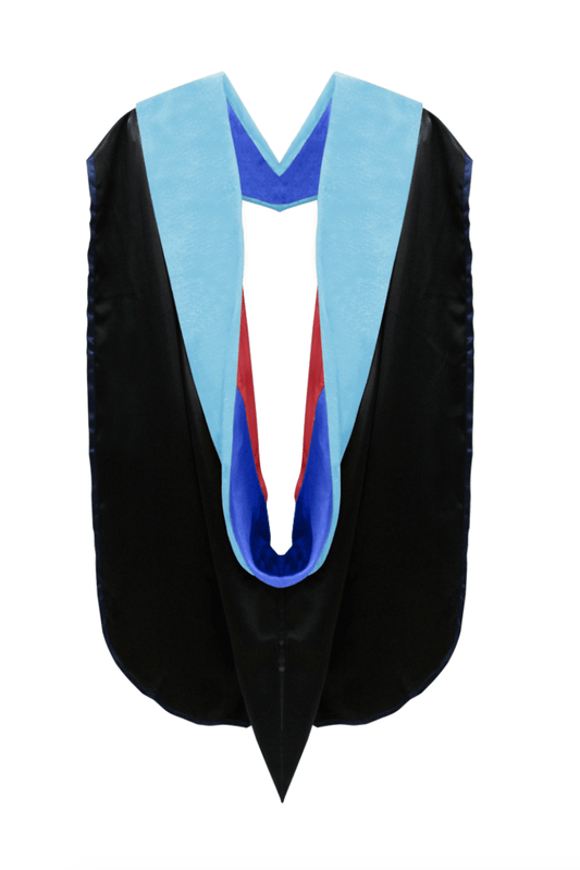 Doctor of Education Hood - Royal Blue & Red - Graduation Cap&Gown
