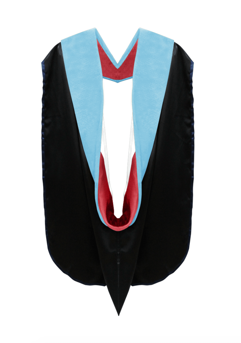 Doctor of Education Hood - Red & White - Graduation Cap&Gown