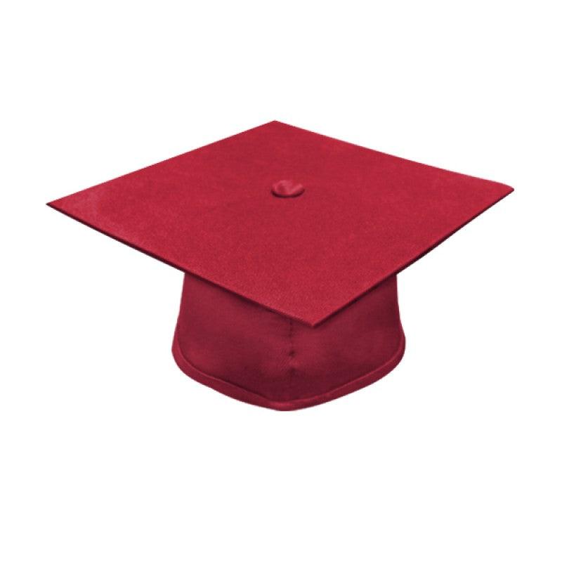 Graduation Cover Red Matte Red Bachelors Academic Cap & Gown