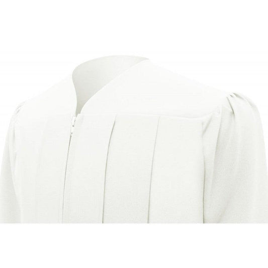 Matte White Junior High/Middle School Cap & Gown - Graduation Cap&Gown