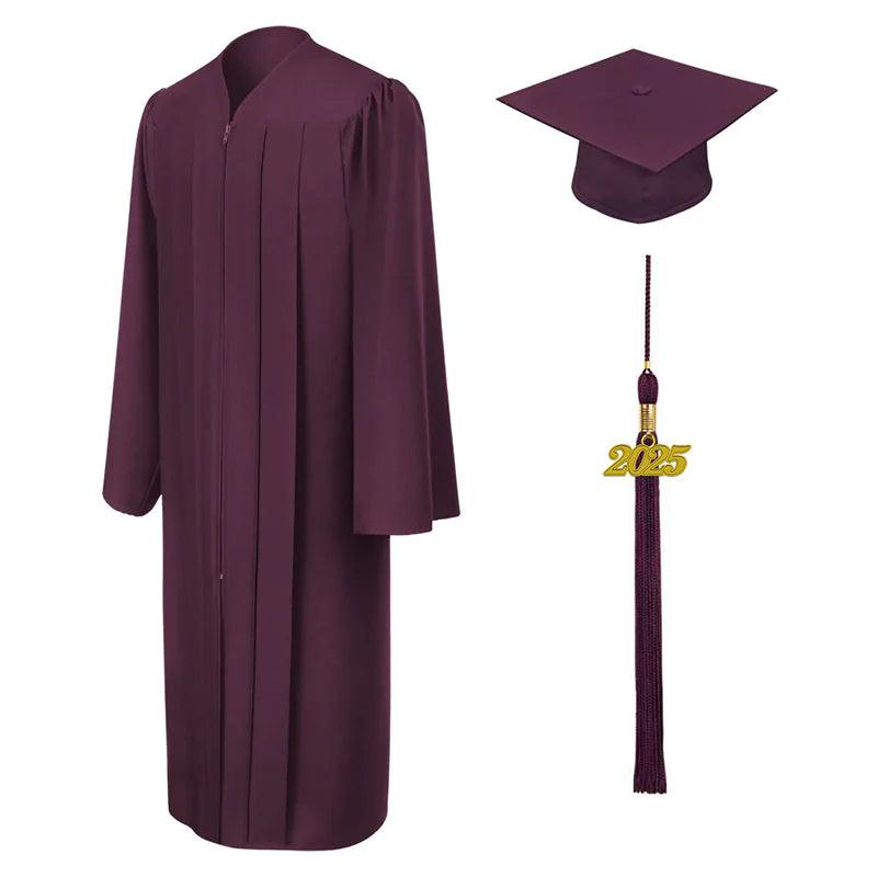 Matte Maroon High School Cap & Gown - Graduation Cap&Gown