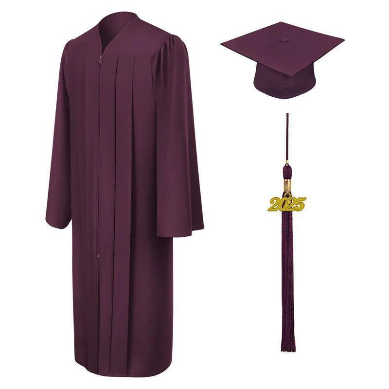 12 Matte High School Premium Matte Graduation Cap, Gown & Tassel Package - Graduation Cap&Gown
