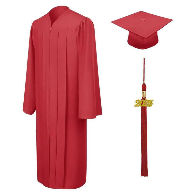 12 Matte High School Premium Matte Graduation Cap, Gown & Tassel Package - Graduation Cap&Gown