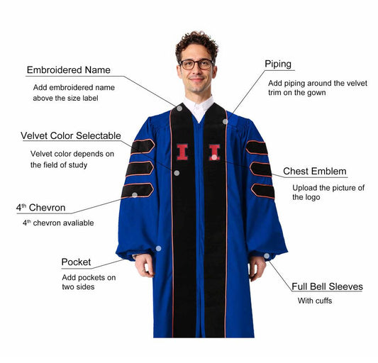 Indiana University Doctoral Regalia - Graduation Cap&Gown
