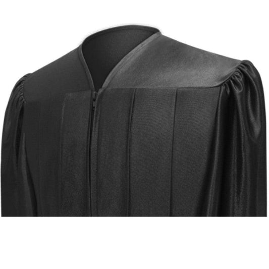 Shiny Black Junior High/Middle School Cap & Gown - Graduation Cap&Gown