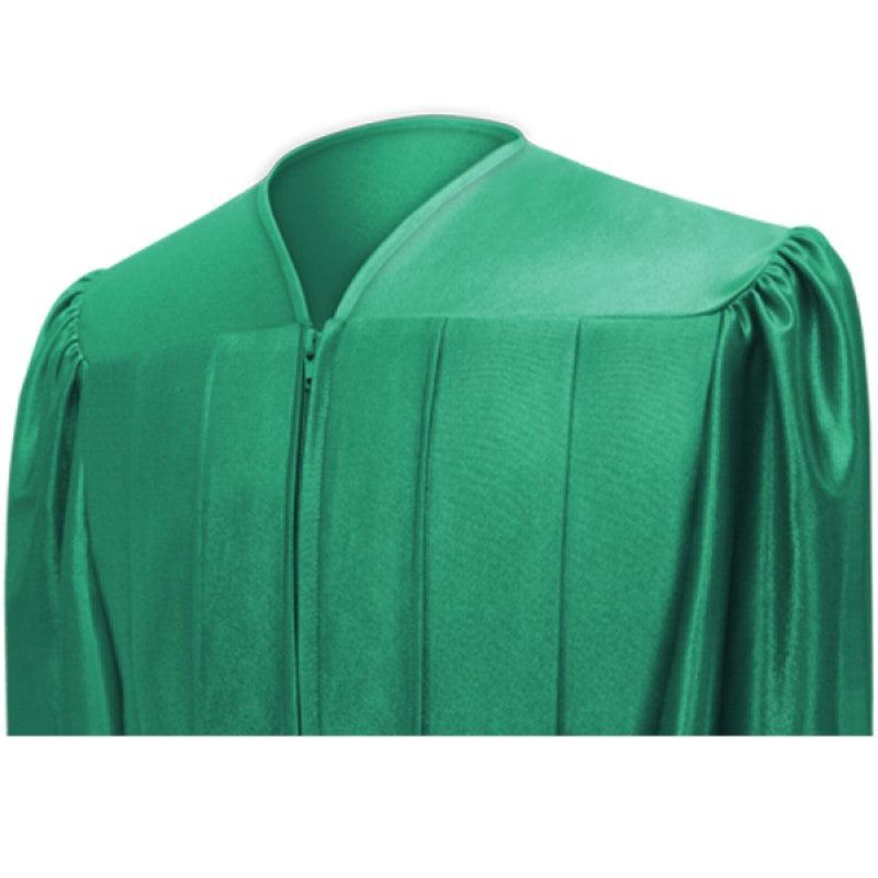 Shiny Emerald Green Bachelors Academic Cap & Gown - Graduation Cap&Gown