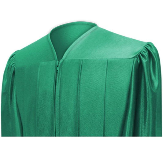 Shiny Emerald Green Junior High/Middle School Cap & Gown - Graduation Cap&Gown