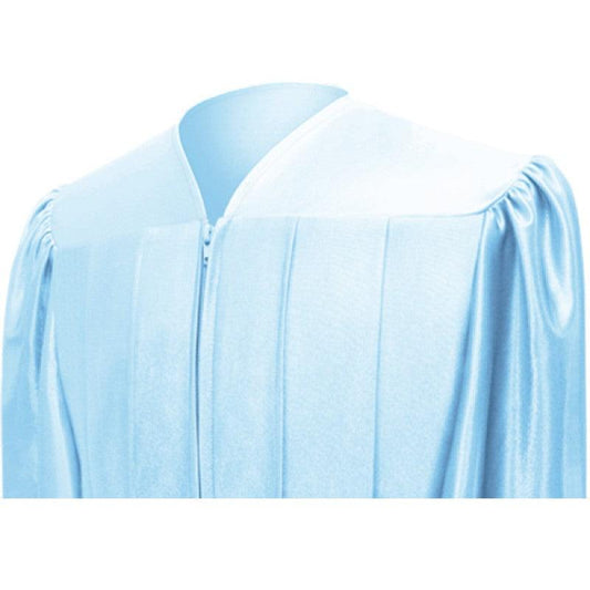 Shiny Light Blue Elementary Cap & Gown - Graduation Cap&Gown