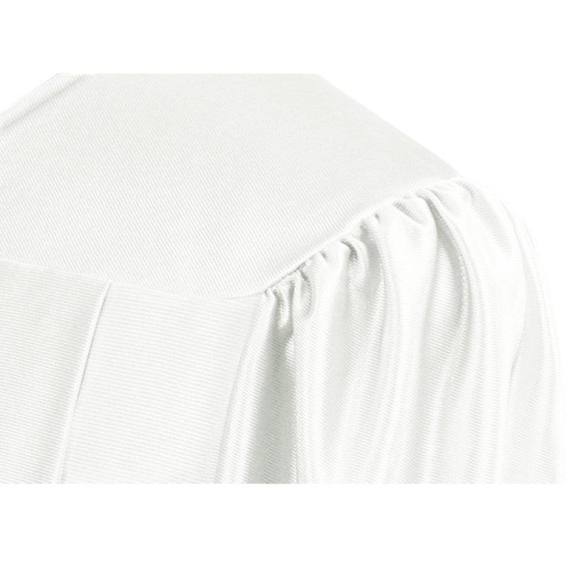 Shiny White Bachelors Academic Cap & Gown - Graduation Cap&Gown