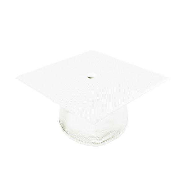Shiny White Kindergarten/Preschool Cap - Graduation Cap&Gown