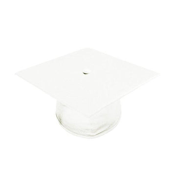 Shiny White Kindergarten/Preschool Cap - Graduation Cap&Gown