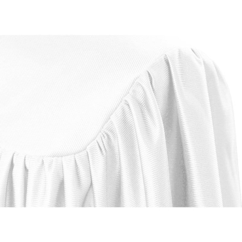 Shiny White Kindergarten/Preschool Cap & Gown - Graduation Cap&Gown
