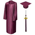 Shiny Maroon Bachelors Academic Cap & Gown - Graduation Cap&Gown