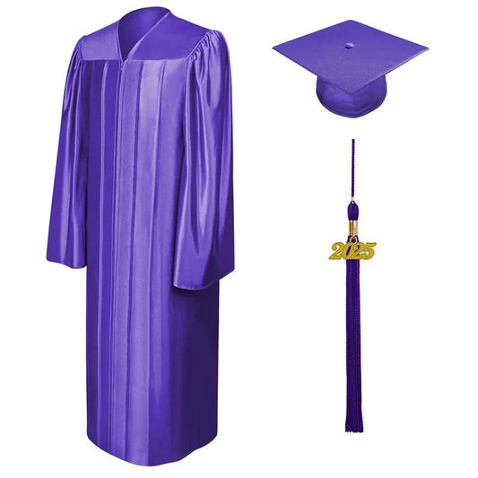 Shiny Purple Elementary Cap & Gown - Graduation Cap&Gown