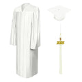 Shiny White High School Cap & Gown - Graduation Seller