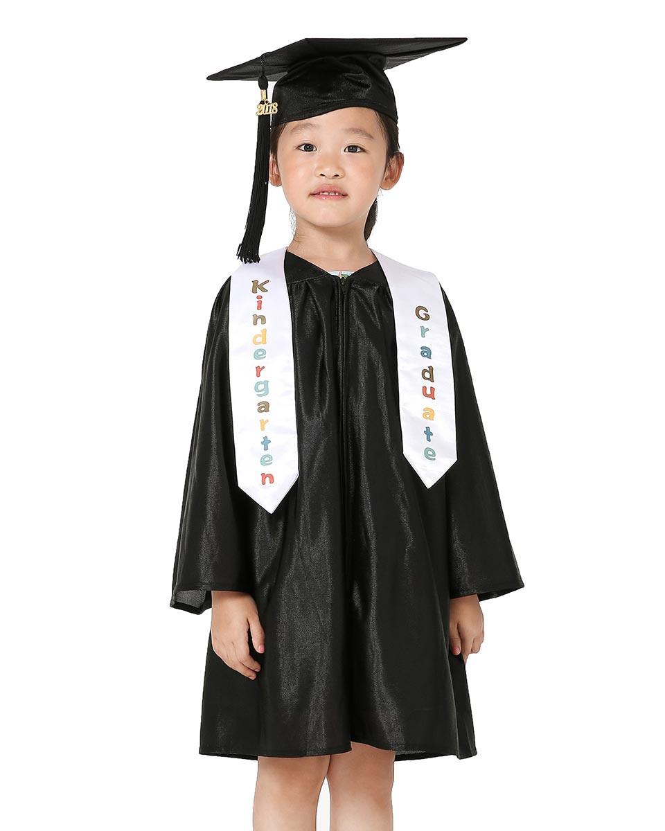 Kindergarten/Preschool Printed Graduation Stole - Graduation Cap&Gown