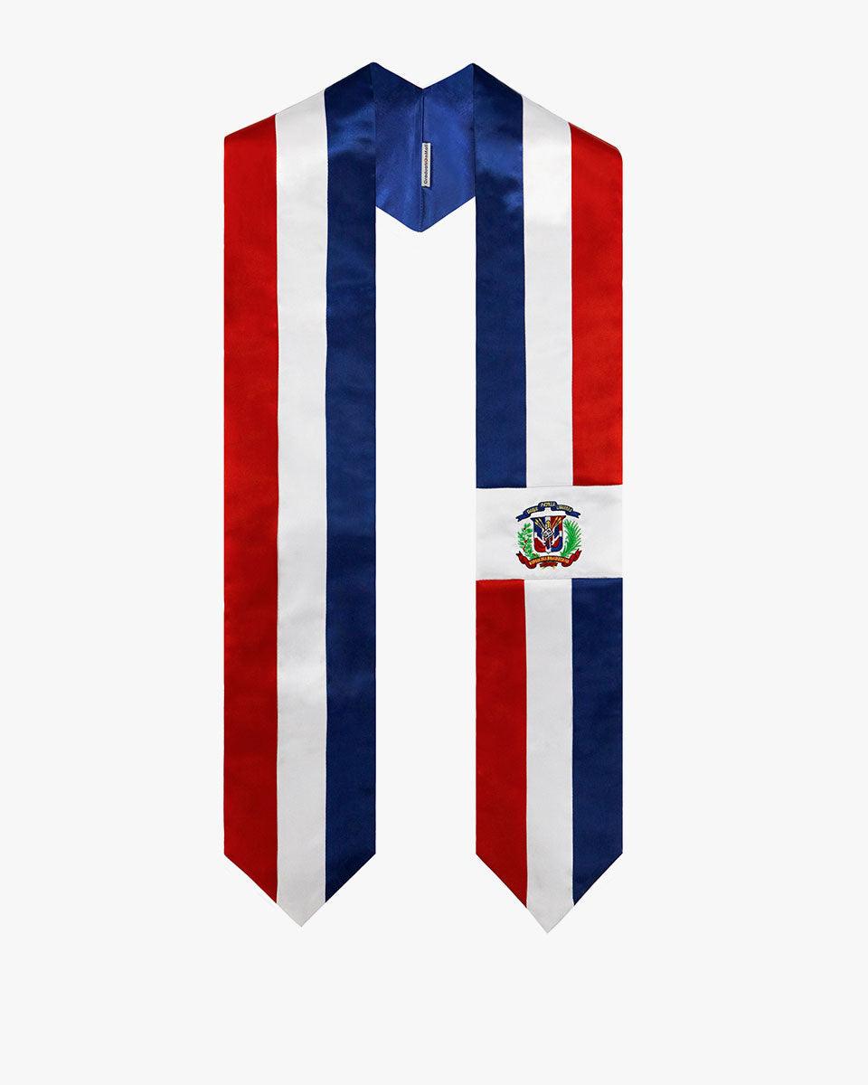 17 Country Flag Graduation Stoles Embroidery Sashes for Study Aboard International Students - Graduation Cap&Gown