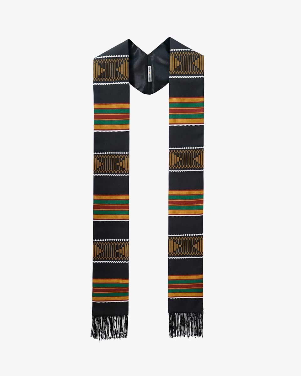 Kente Graduation Stole with Black Tassel - Graduation Cap&Gown