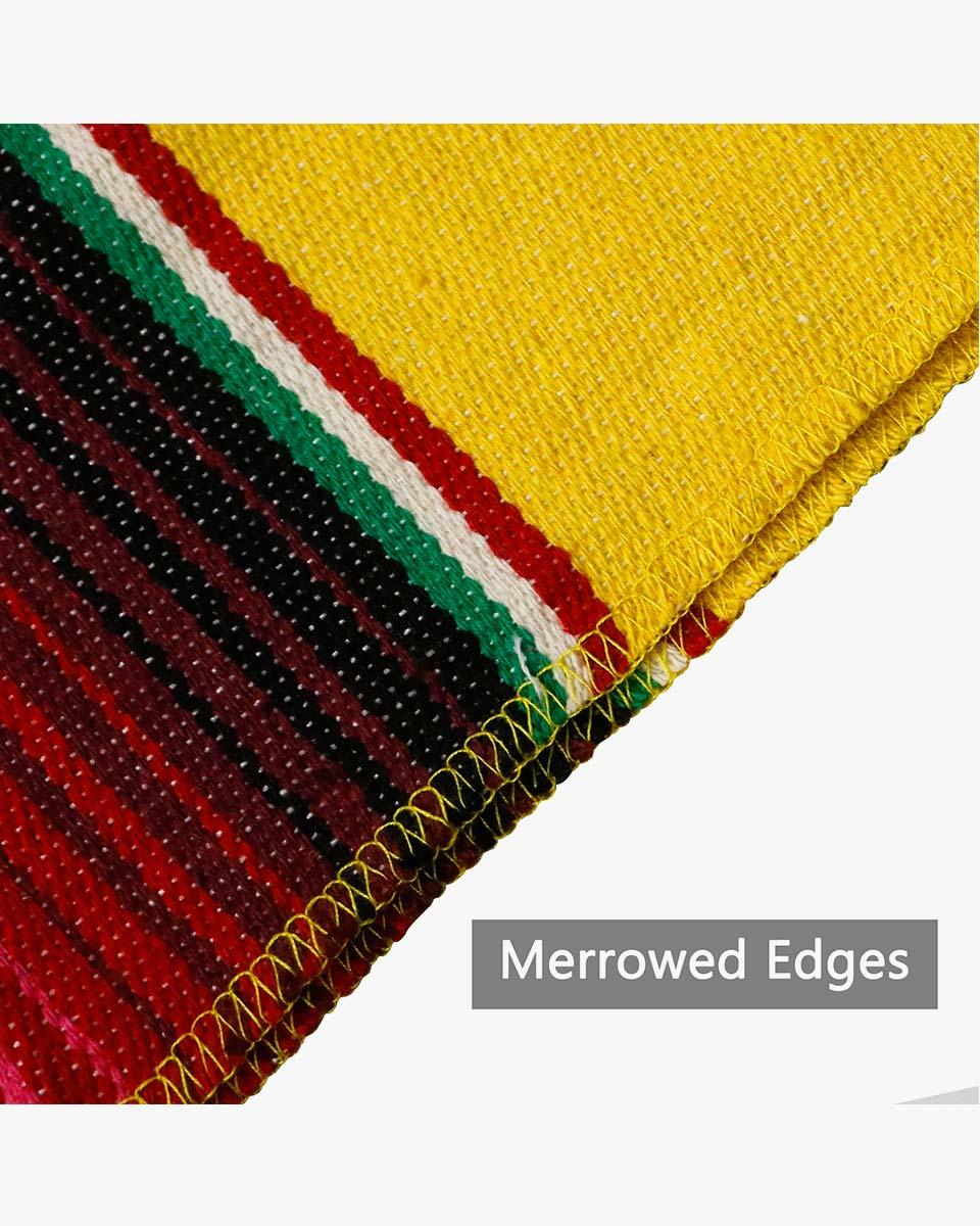 Mexican Serape Graduation Stole with White Tassel - 7 Colors Available - Graduation Cap&Gown