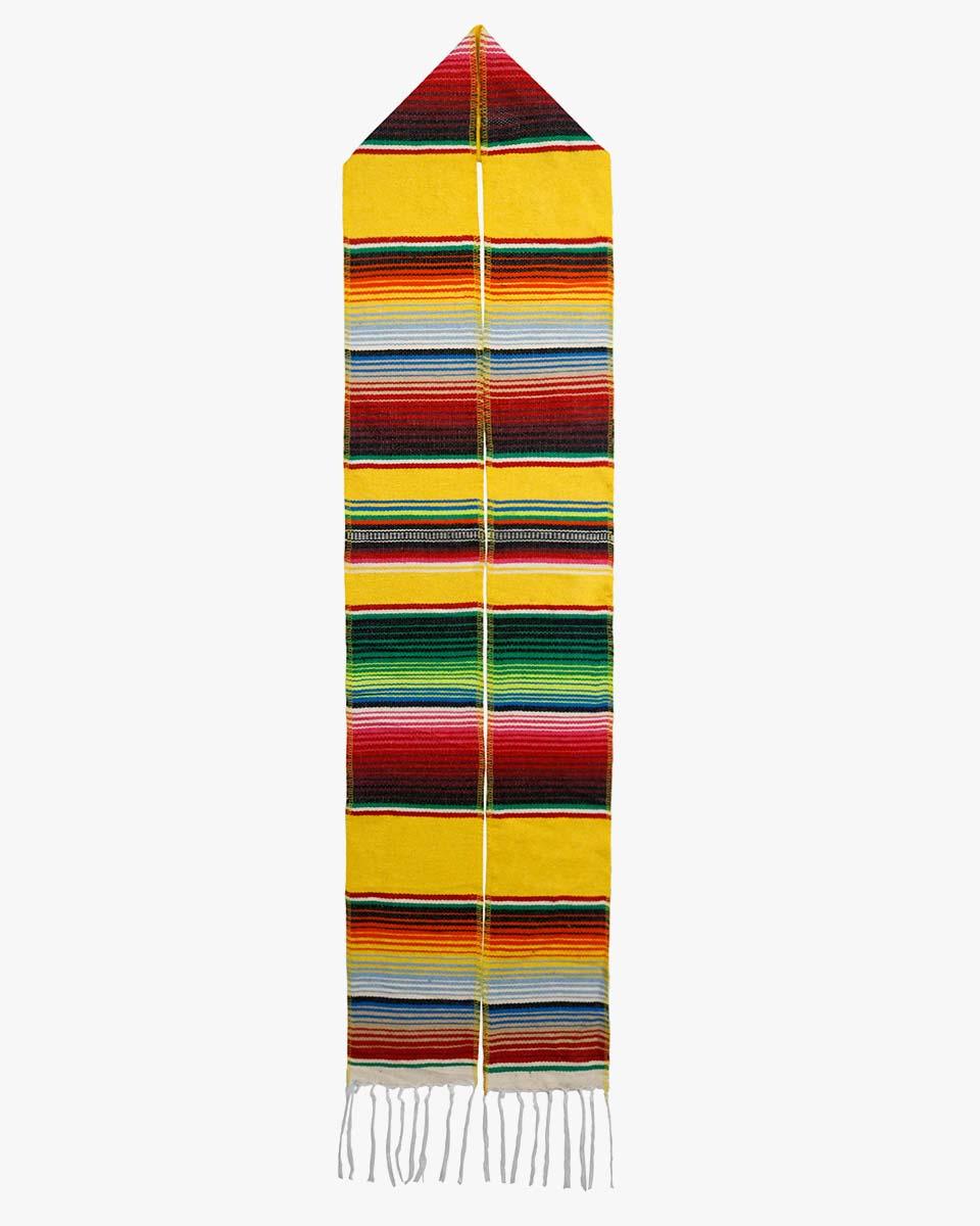 Mexican Serape Graduation Stole with White Tassel - 7 Colors Available - Graduation Cap&Gown