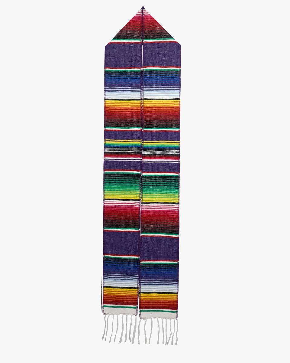 Mexican Serape Graduation Stole with White Tassel - 7 Colors Available - Graduation Cap&Gown