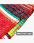 Mexican Serape Graduation Stole with White Tassel - 7 Colors Available - Graduation Cap&Gown