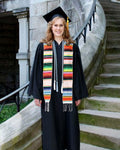 Mexican Serape Graduation Stole with White Tassel - 7 Colors Available - Graduation Cap&Gown